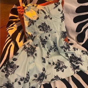 Floral Print Dress Halter Dress